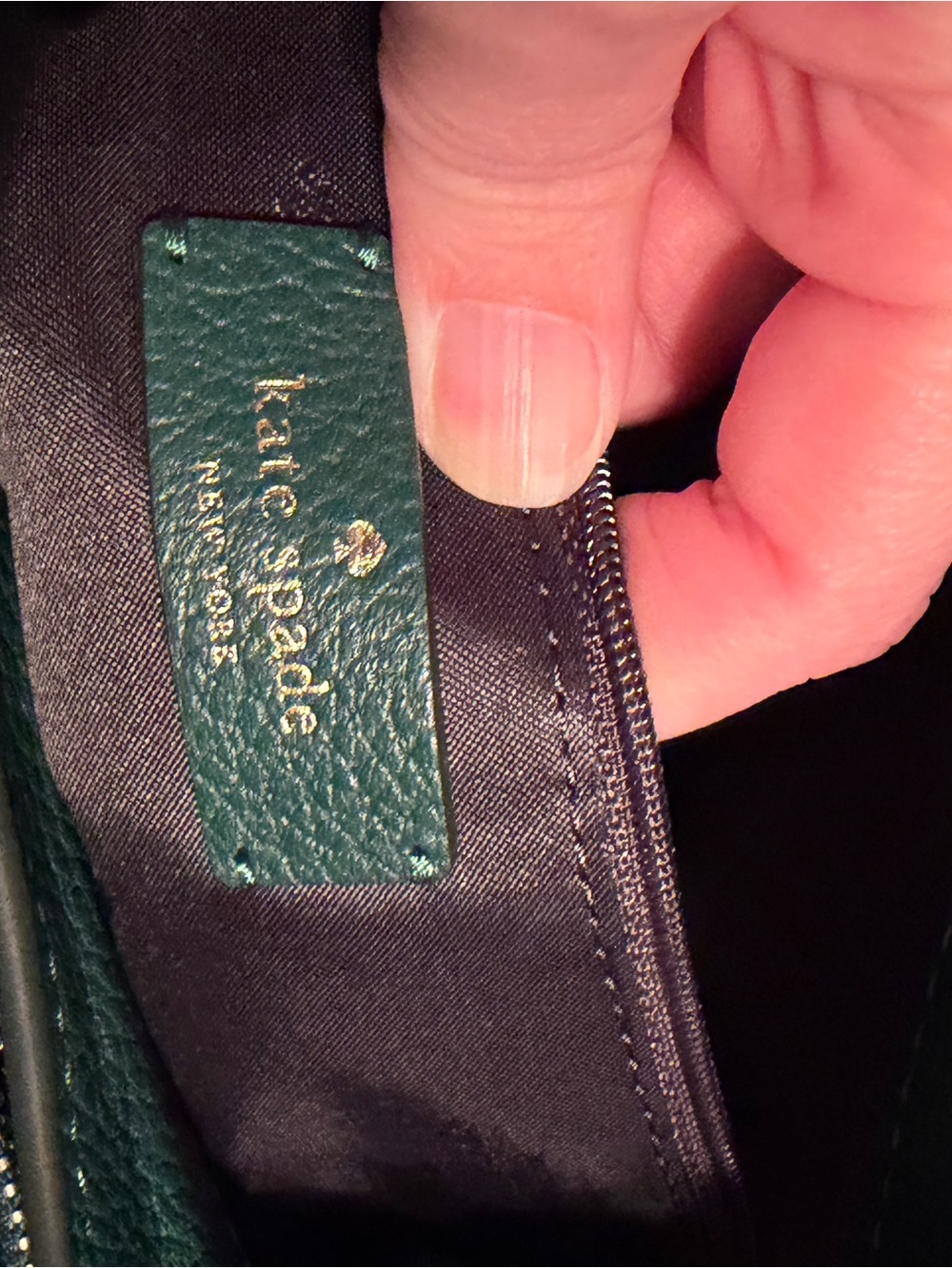 kate spade Teal Green Pebble Leather Shoulder Bag - Picture 7 of 13